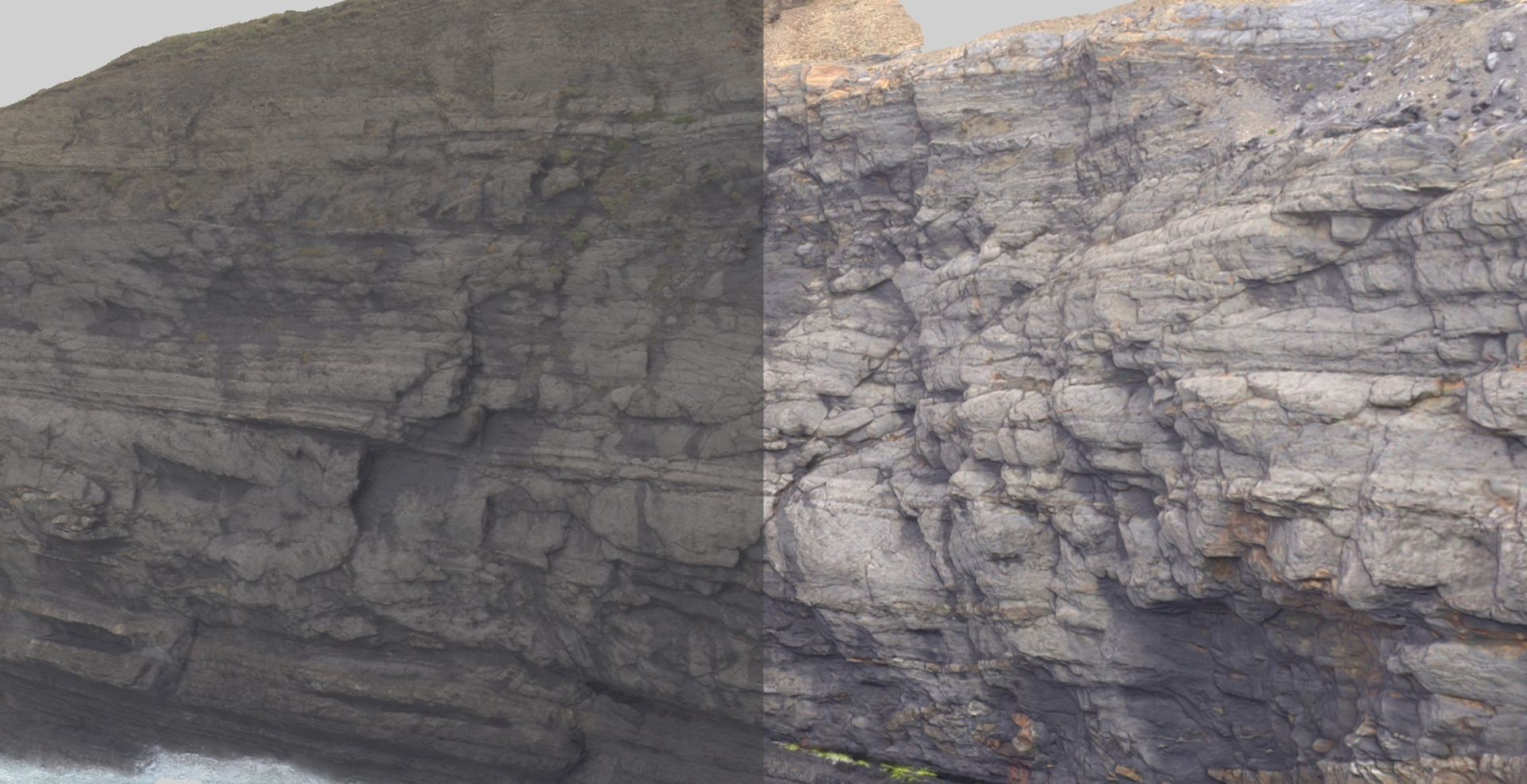 Original 3D model with dull textures, and dynamically adjusted in LIME (Doondoillroe from V3Geo)