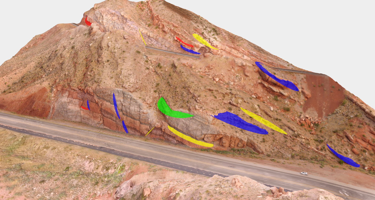 Orientation planes, Arches Road Cut on V3Geo